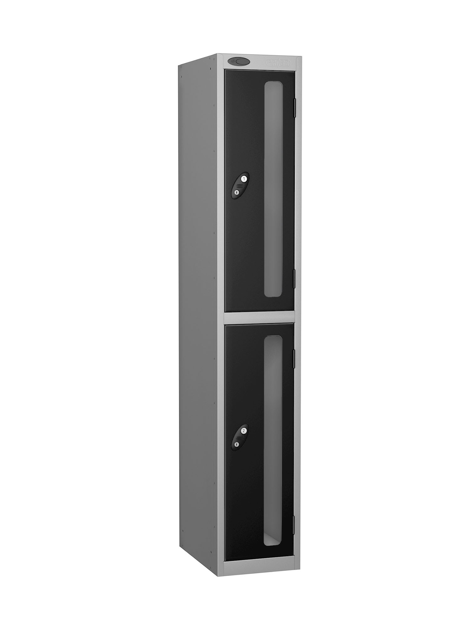 Probe 2 doors vision panel anti-stock theft locker black
