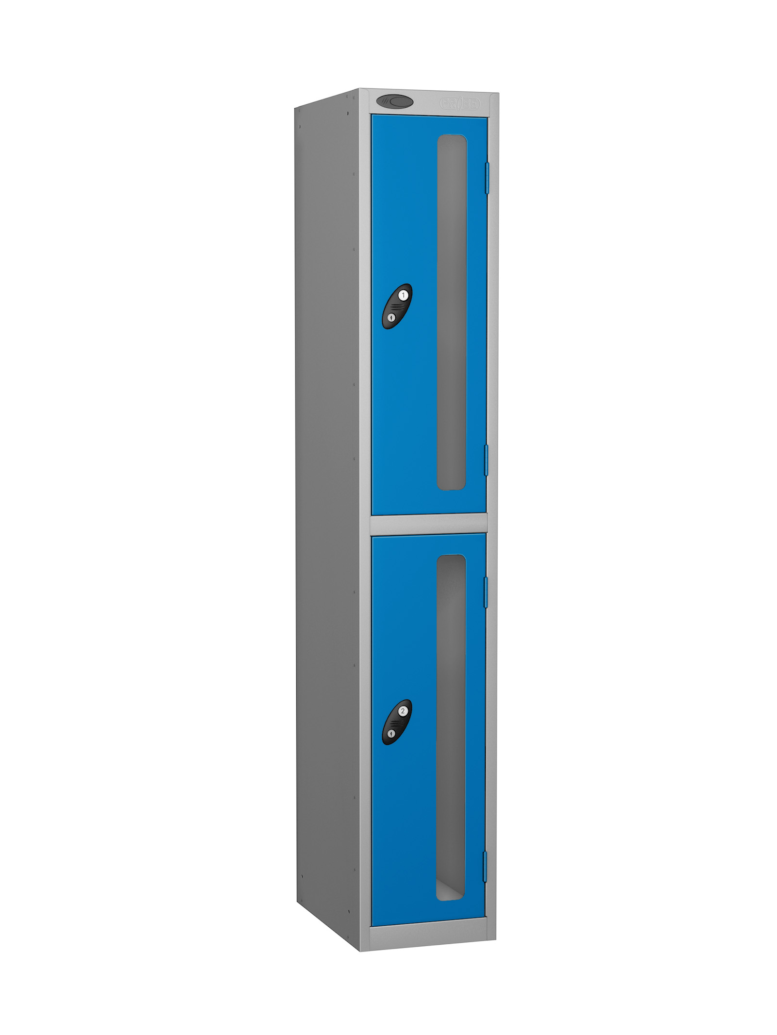 Probe 2 doors vision panel anti-stock theft locker blue