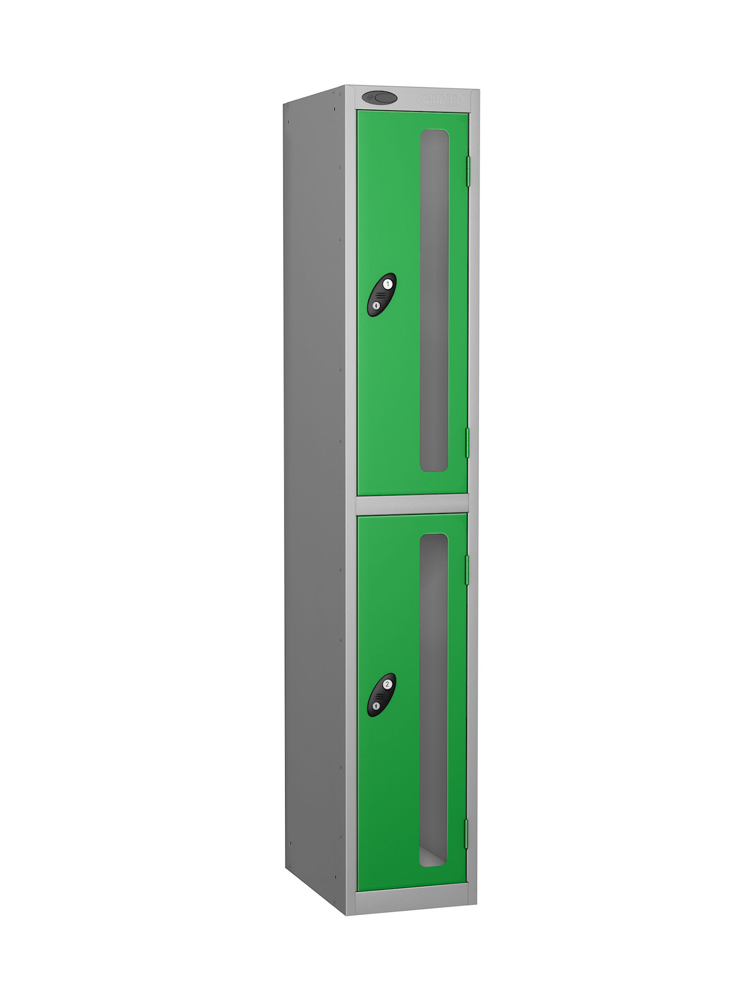 Probe 2 doors vision panel anti-stock theft locker green