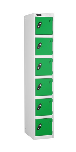 Probe 6 doors steel locker green
