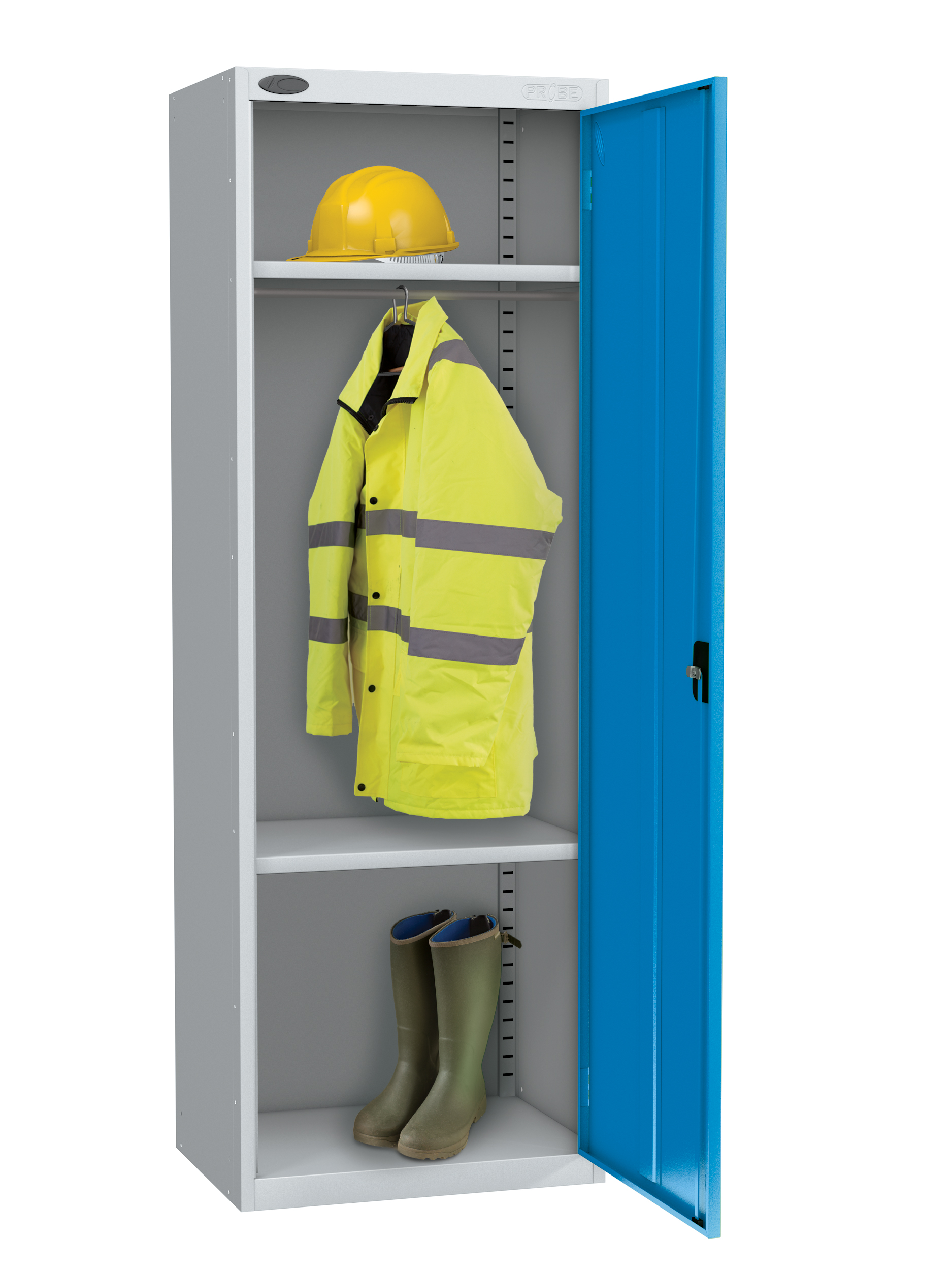 Probe high capacity specialist locker with division in blue colour