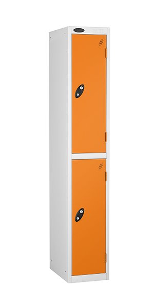 Probe two doors steel locker orange