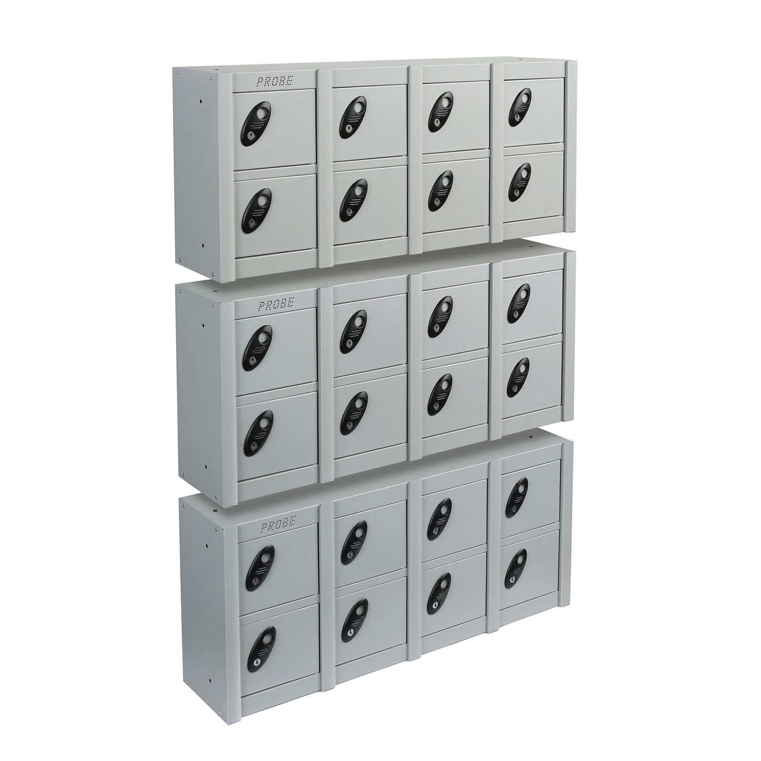 Probe 8 doors minibox wall mounted lockers in silver colour