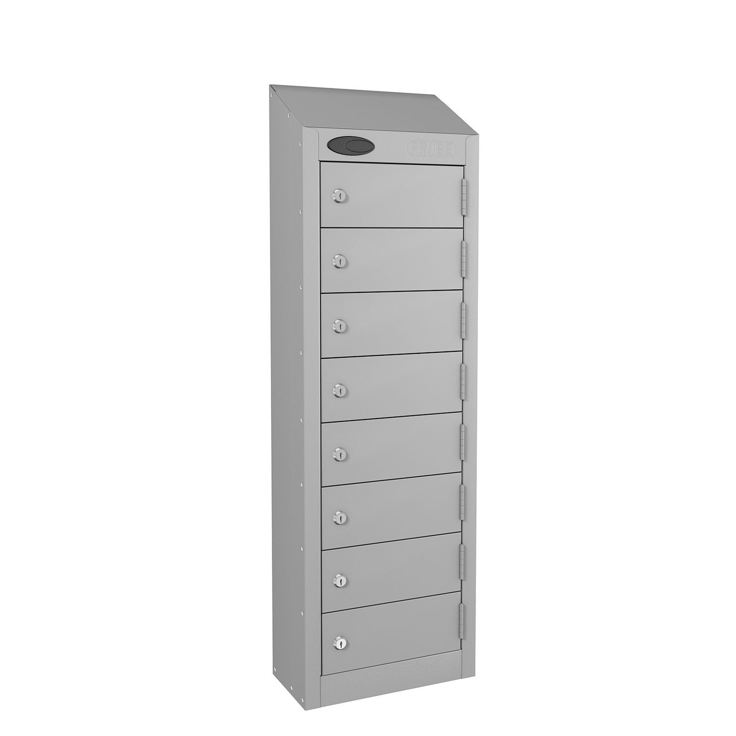Probe 8 doors small compartment personal lockers in sliver colour