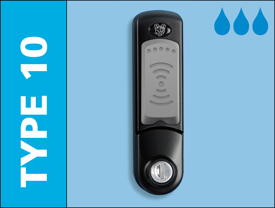 Probe water resistant RFID keyless digital combination lock type 10
