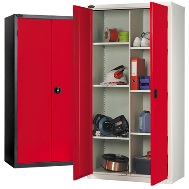 Probe industrial cupboard compartment in red colour